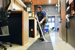 Blu Commercial Cleaning - Chicago Office Space - Vacuuming