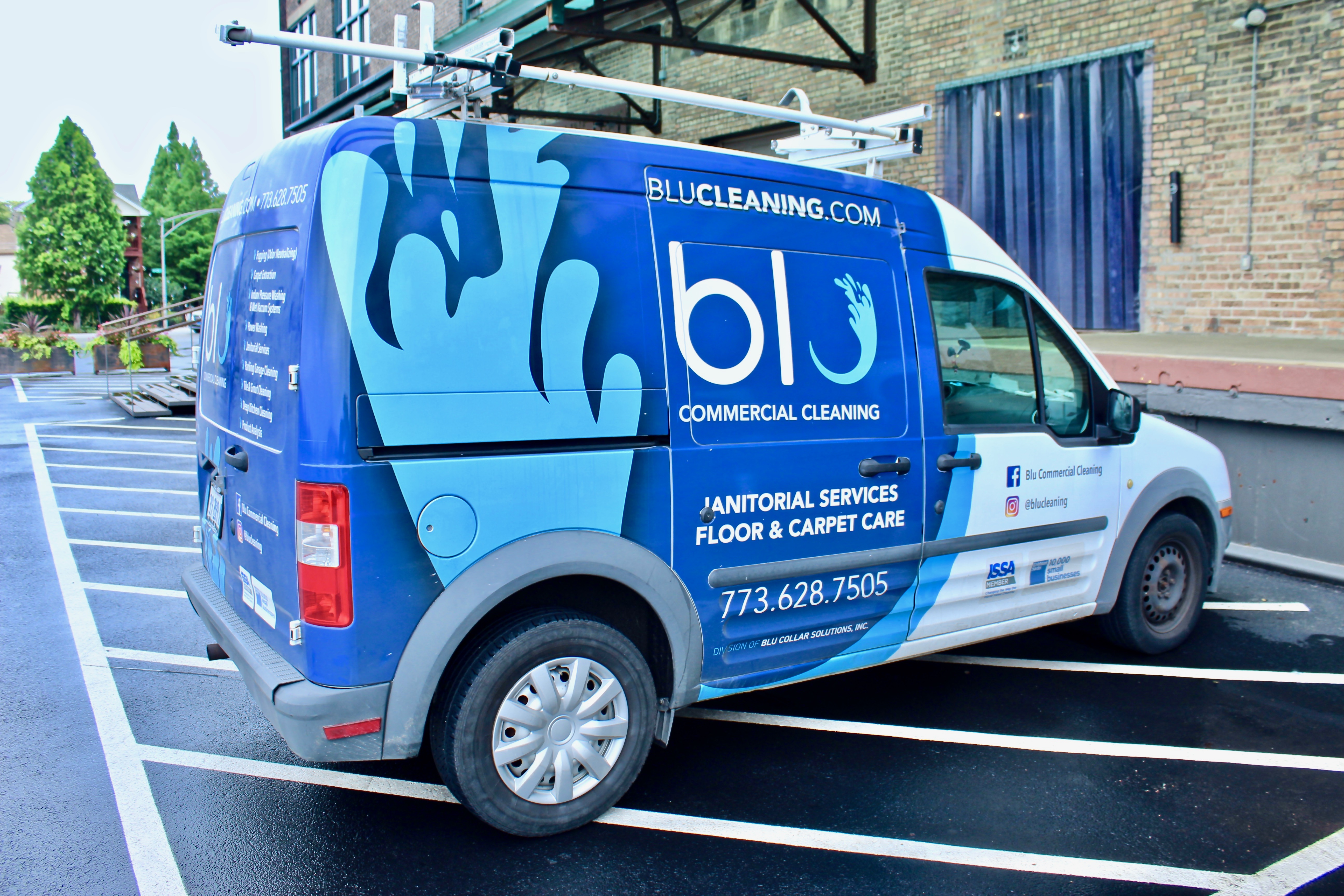 Blu Commercial Cleaning - Baby Blu Van - Chicago